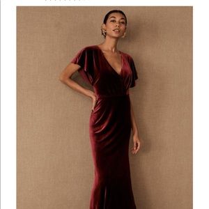 Jenny Yoo Velvet Open Back Ellis Dress (unaltered).